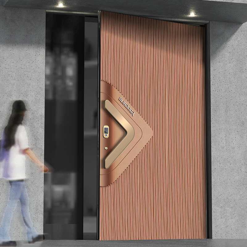 Minimalistische Europese aluminium voordeur met slank profiel voor stadsappartementen
