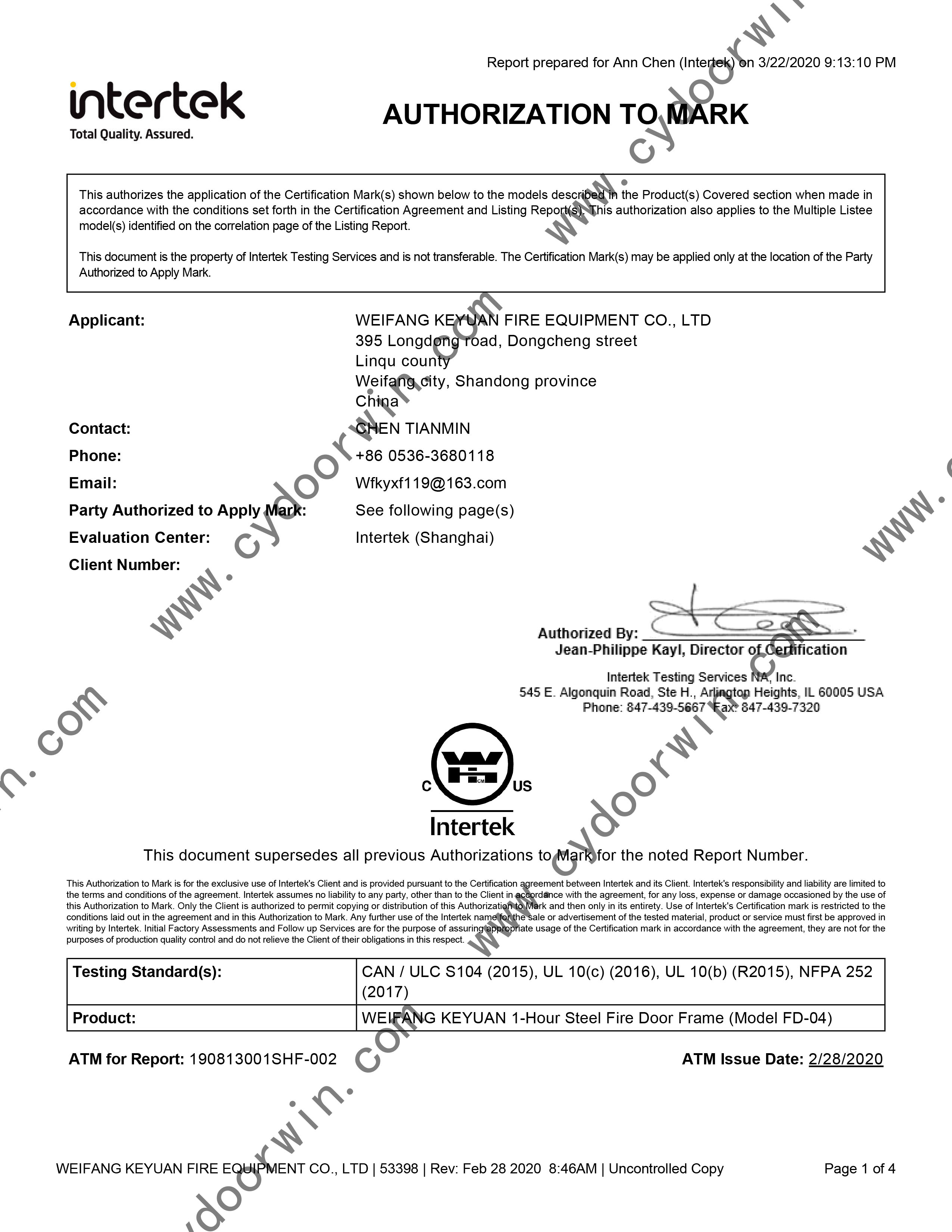 Certificering document 5