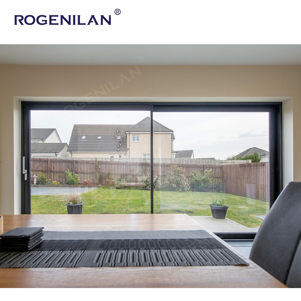 Rogenilan AS2047 Aluminium Schuifdeuren Dubbelglas Porte Maison Schuifdeuren Puertas Corredisas Met Rail