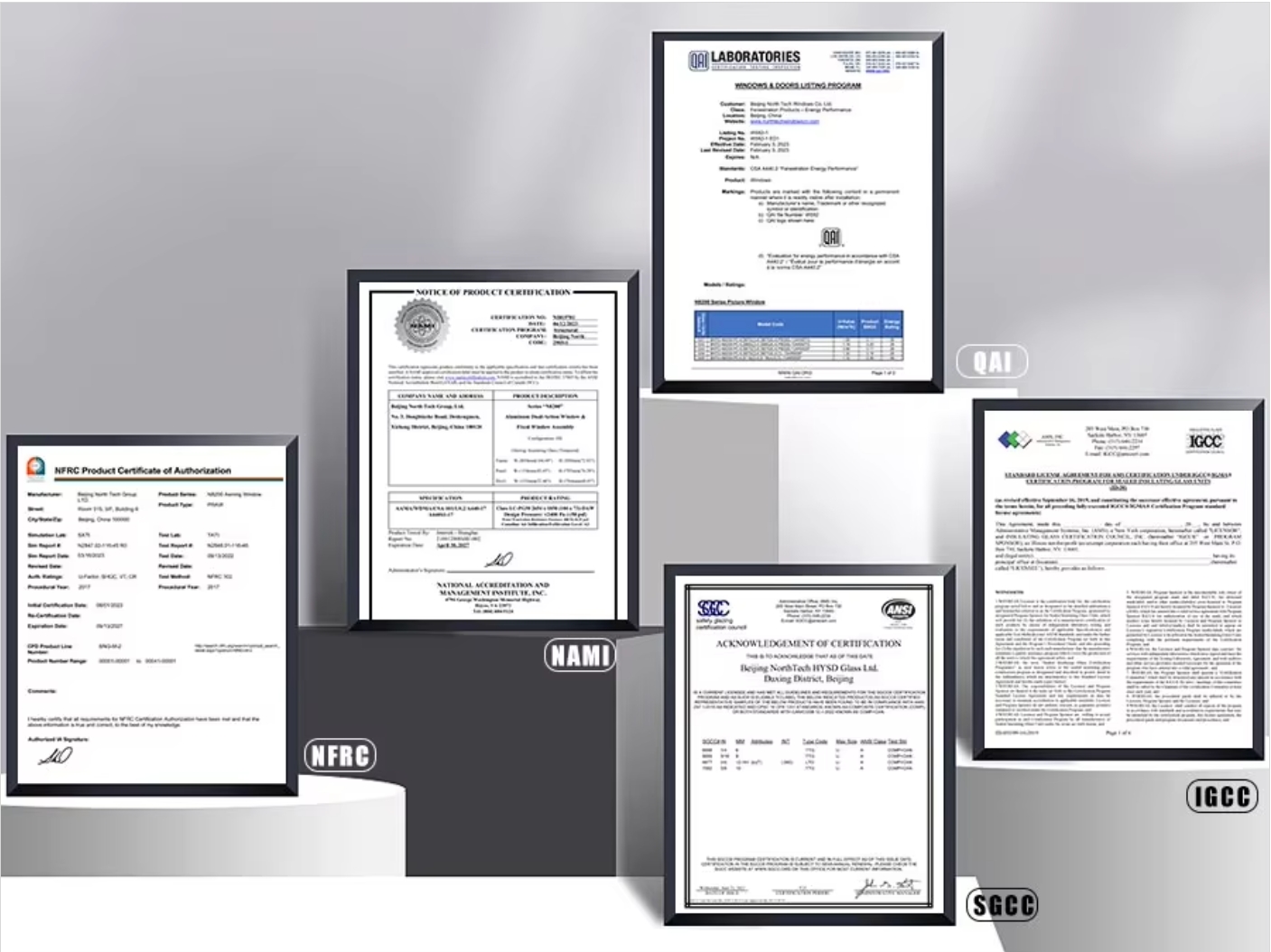 Officieel behaalde internationale kwaliteits- en veiligheidscertificaten