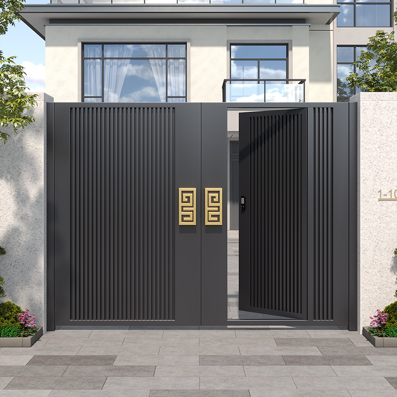 Draaideuren van aluminiumlegering voor villa's, scholen en hotels - Modern design, duurzame constructie, eenvoudige installatie, 3D-ontwerp