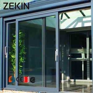 Op maat gemaakte aluminium schuifdeur met dubbel glas, energiezuinig, NFRC AS2047-gecertificeerd, zware aluminium hefschuifdeuren.