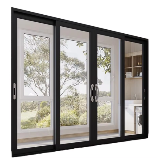 Australië AS2047 Moderne aluminium, thermisch onderbroken, dubbelwandig gehard glas, vloer en plafond, groot, opklapbaar, schuifbaar interieurglas