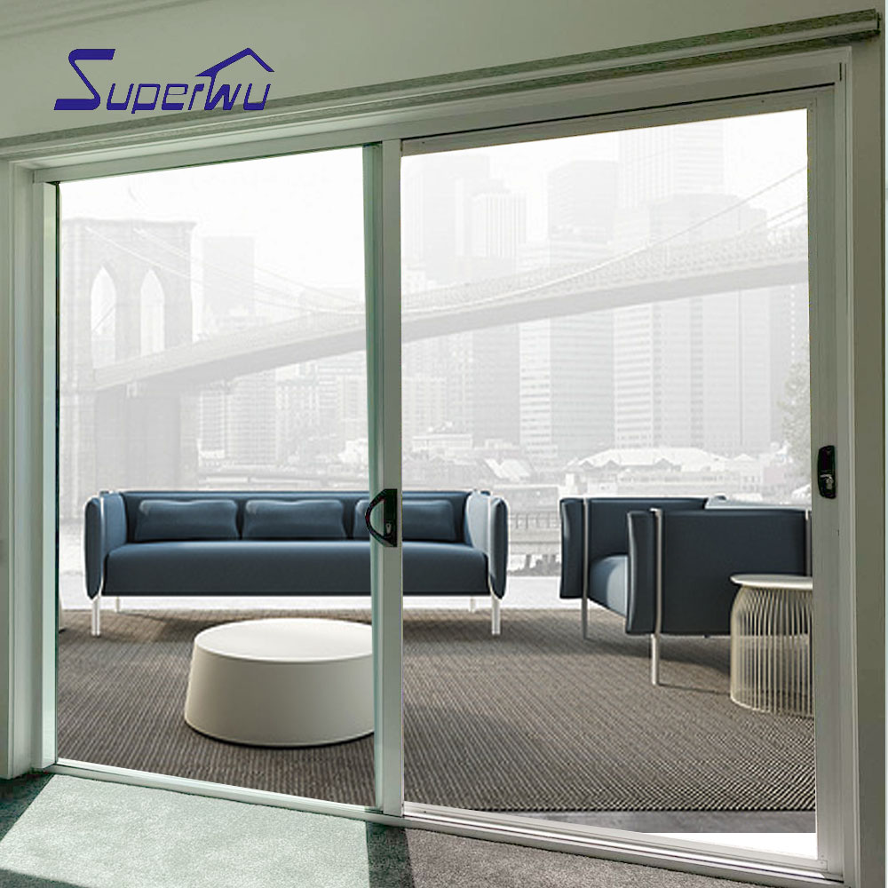 Florida Hurricane Proof Impact Rated Large Missile Sliding Patio Doors Aluminum Laminated Glass Sliding Door Impact Resistance