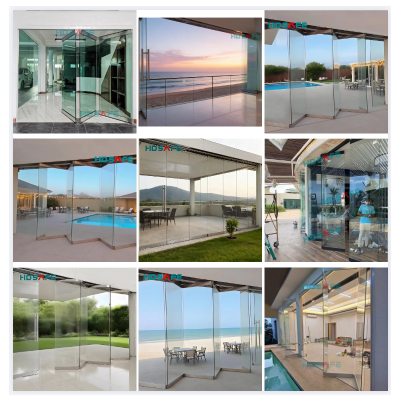 Toepassing glazen vouwdeur in moderne architectuur